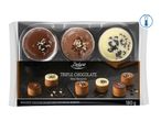 Deluxe Triple Chocolate Mini Bavarois dessert, 180g, chilled.