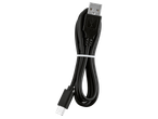 Черен USB кабел за зареждане и трансфер на данни