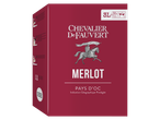 Chevalier De Fauvert Merlot Pays d'Oc wijn in 3 liter doos.