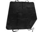 Zoofari black quilted car seat cover with straps and a central zipper