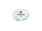 Milbona Goldessa Light roomkaasbakje met een cracker en kruiden.