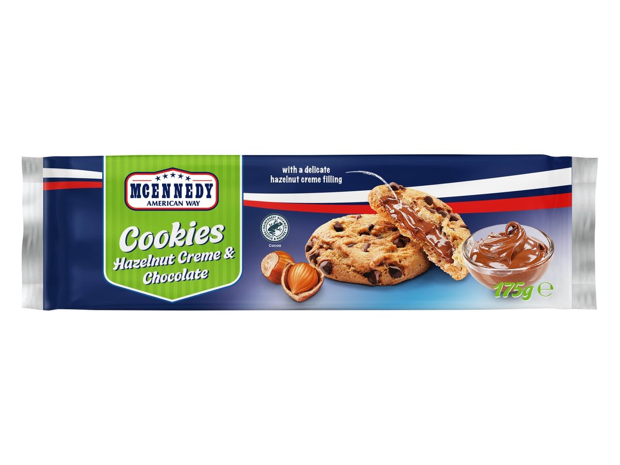 Biscuits McEnnedy crème noisette et chocolat.