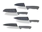 Fire SilverCrest knive med grå håndtag og skeder