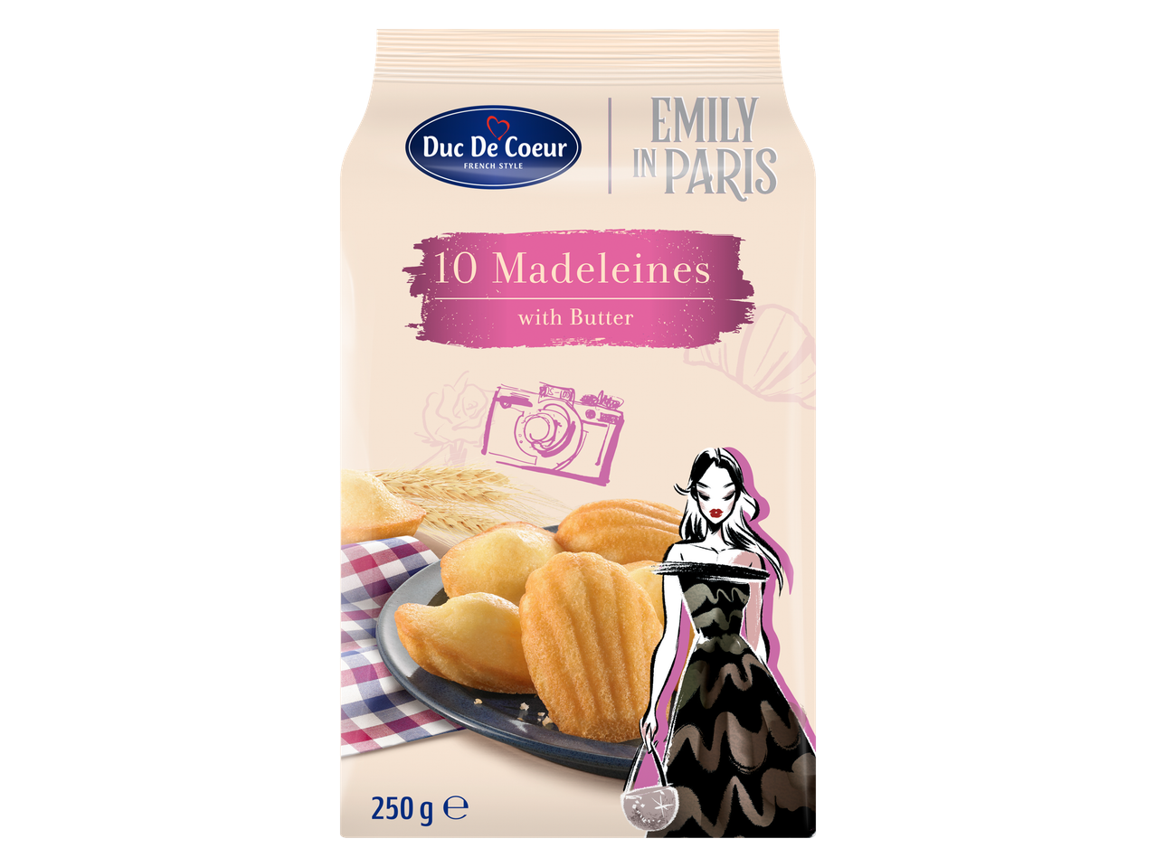 Madeleines Duc De Coeur cu unt, 250g.
