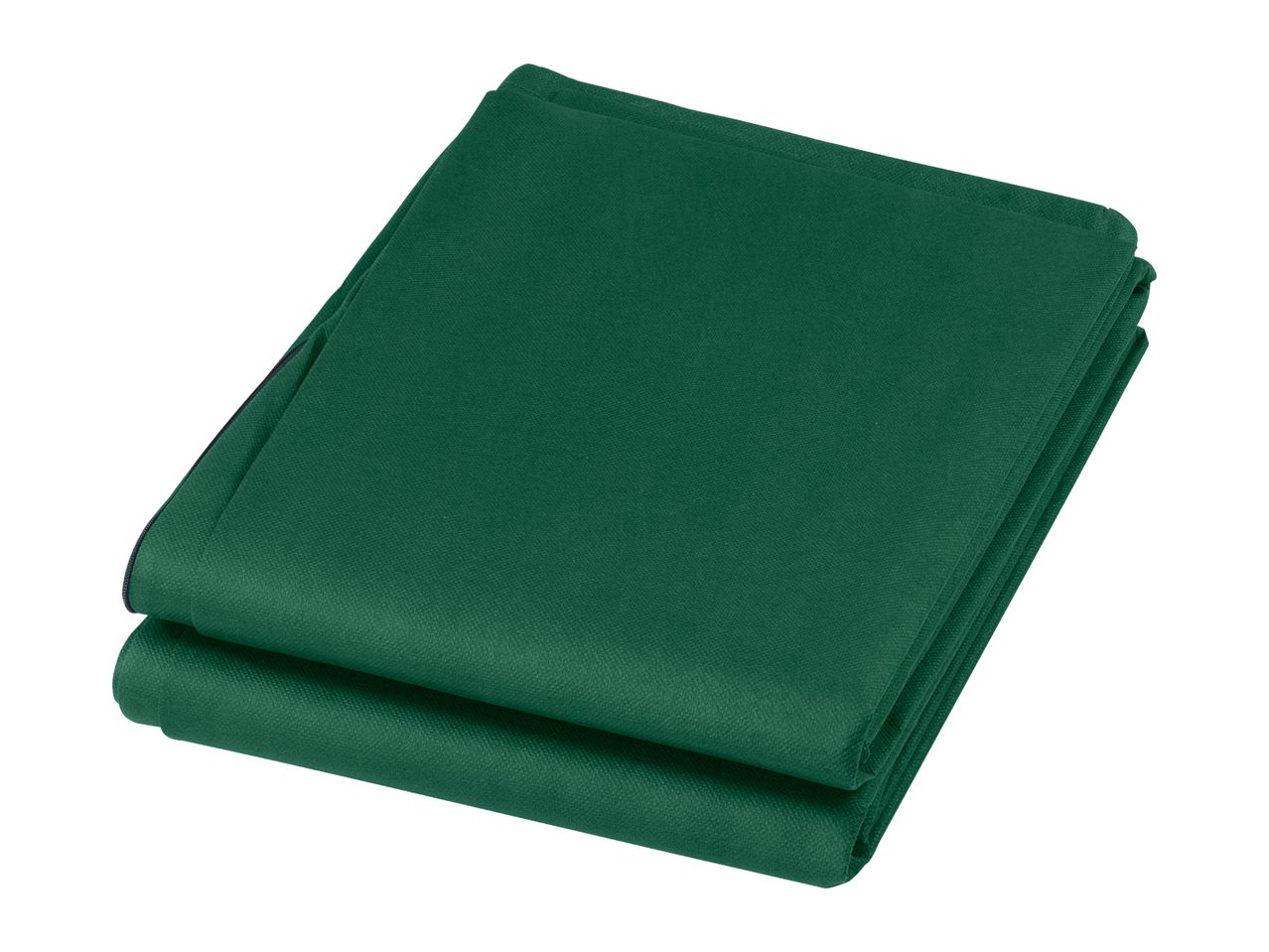 Folded dark green garden furniture protective cover