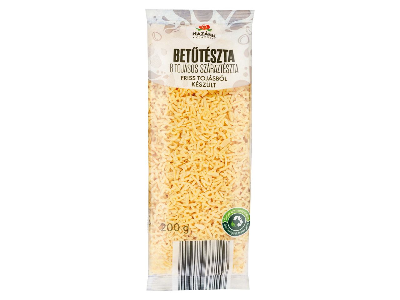Hazánk Kincses betűtészták, 200g.
