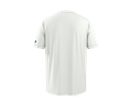T-shirt branca PARKSIDE, vista traseira, com etiqueta preta na manga esquerda.
