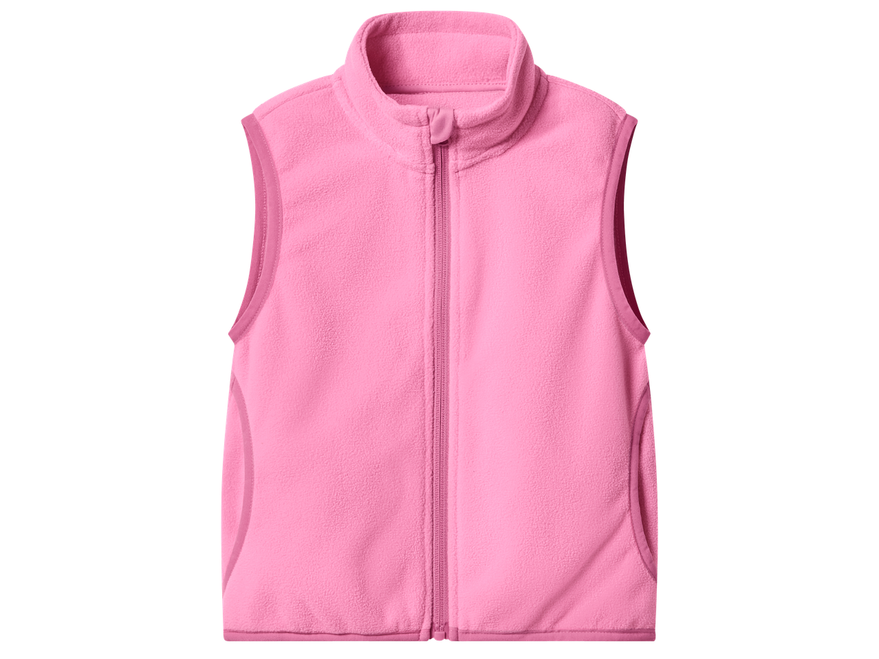 Розов полар елек с цип и висока яка