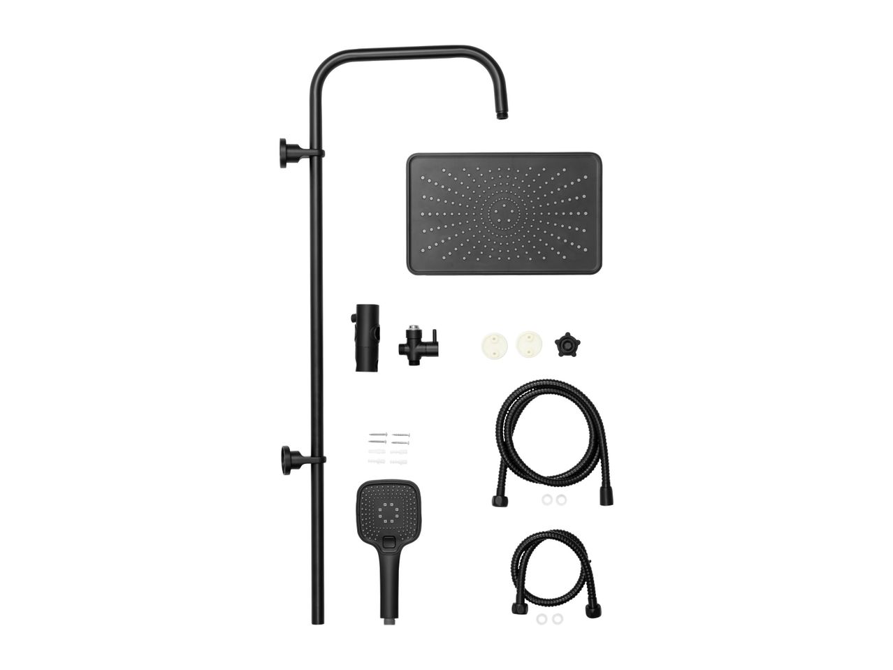 Go to full screen view: Livarno Home XXL Shower Riser Set - Black - Image 2