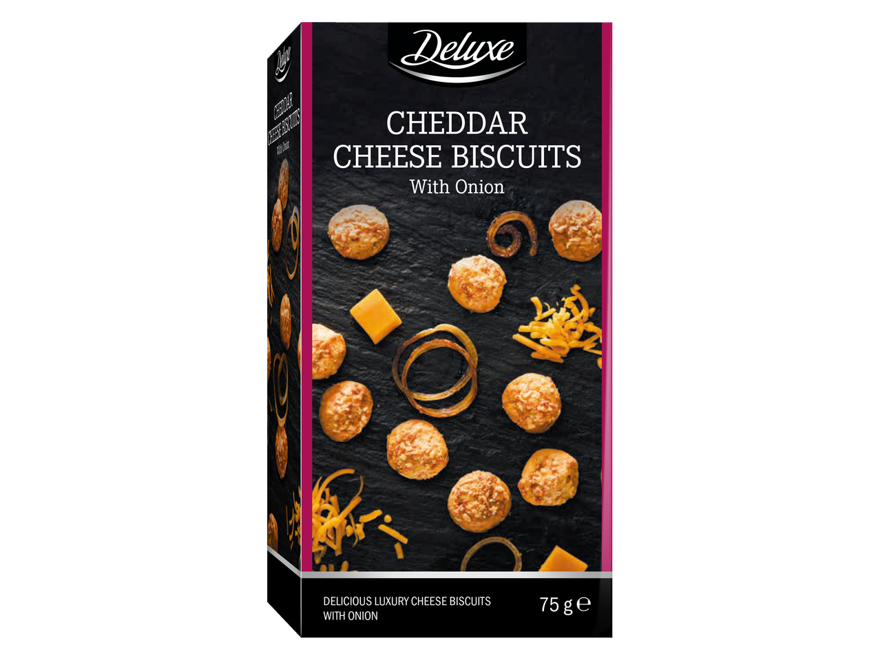 Deluxe Cheddar juustuküpsised sibulaga.