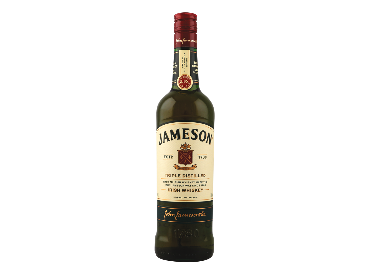 Bottle of Jameson Irish Whiskey.