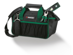 Bolsa de ferramentas Parkside com nível e alicate.