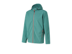 CRIVIT Men's Thermal Softshell Jacket in teal with orange zippers