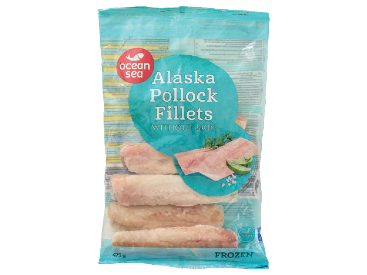 Ocean Sea saldēti Aļaskas pollaka filejas bez ādas, 475 g