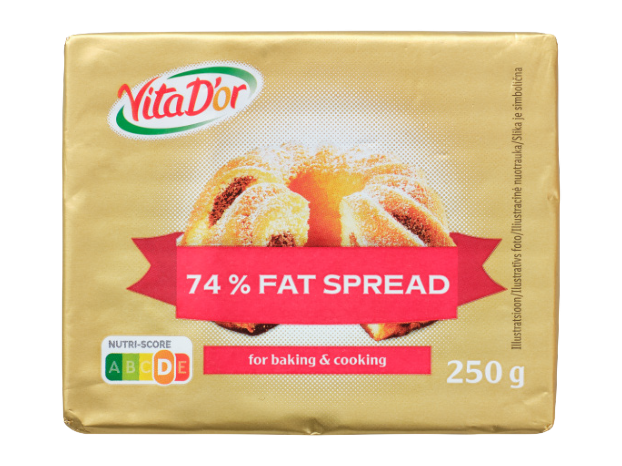 Vita D'or 74% rasvavõie küpsetamiseks ja toiduvalmistamiseks, 250 g