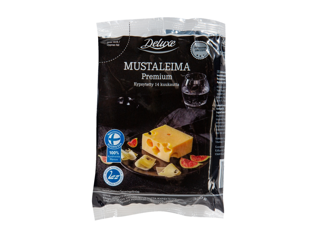 Mustaleima Premium-emmentaljuusto