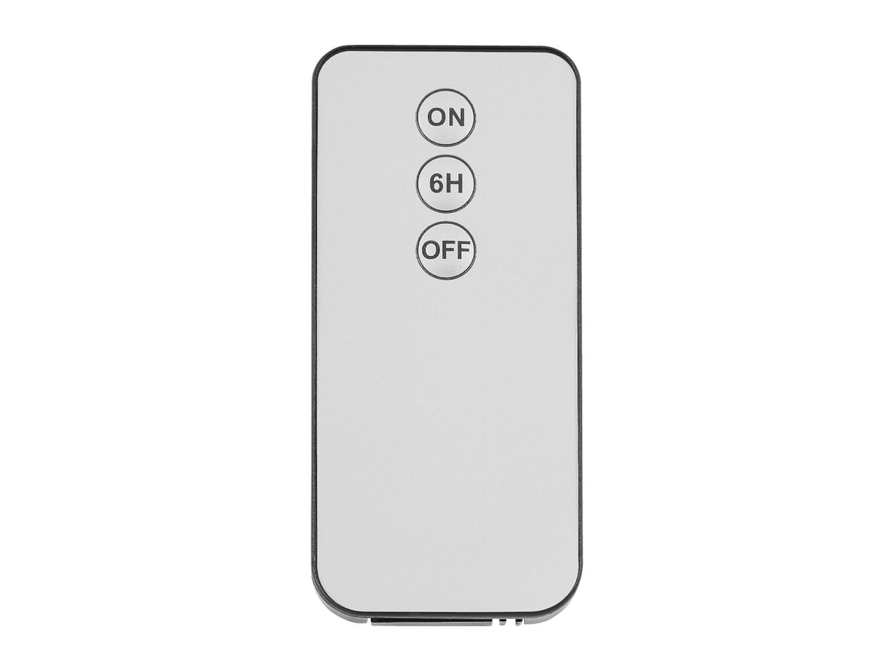 Remote control with ON, 6H, and OFF buttons