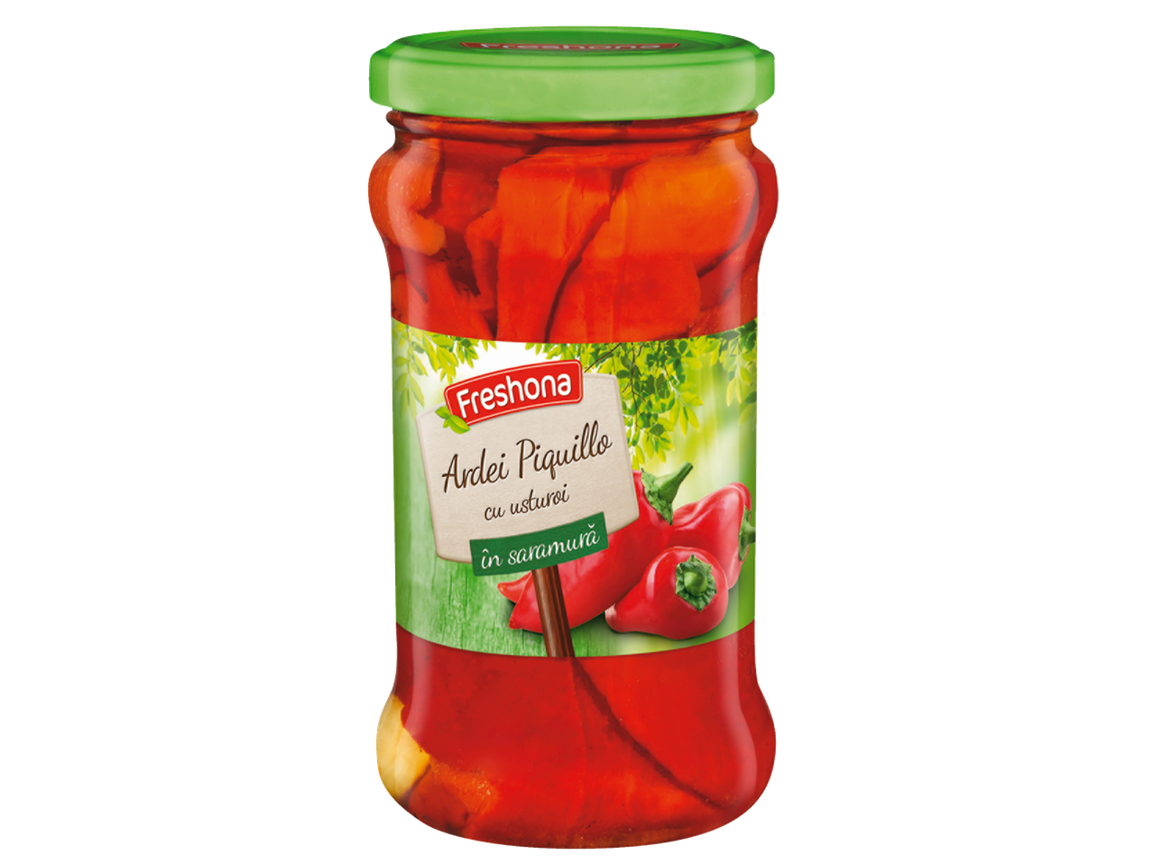 Borcan Freshona cu ardei Piquillo întregi în saramură