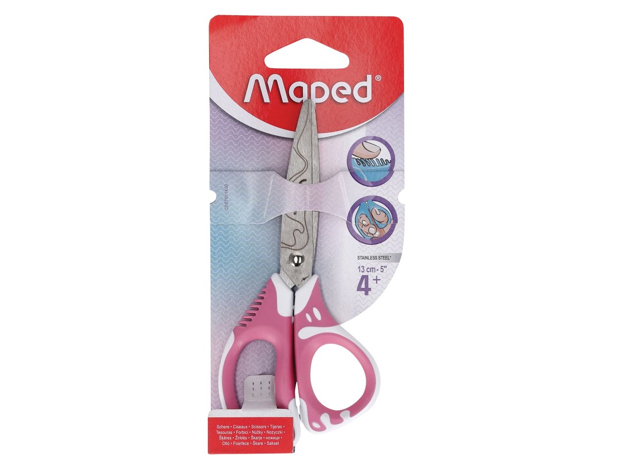 Опаковка на ножици Maped от неръждаема стомана, 13 см, за възраст 4+.