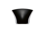 Un uscător de mâini elegant, negru, cu design curbat.