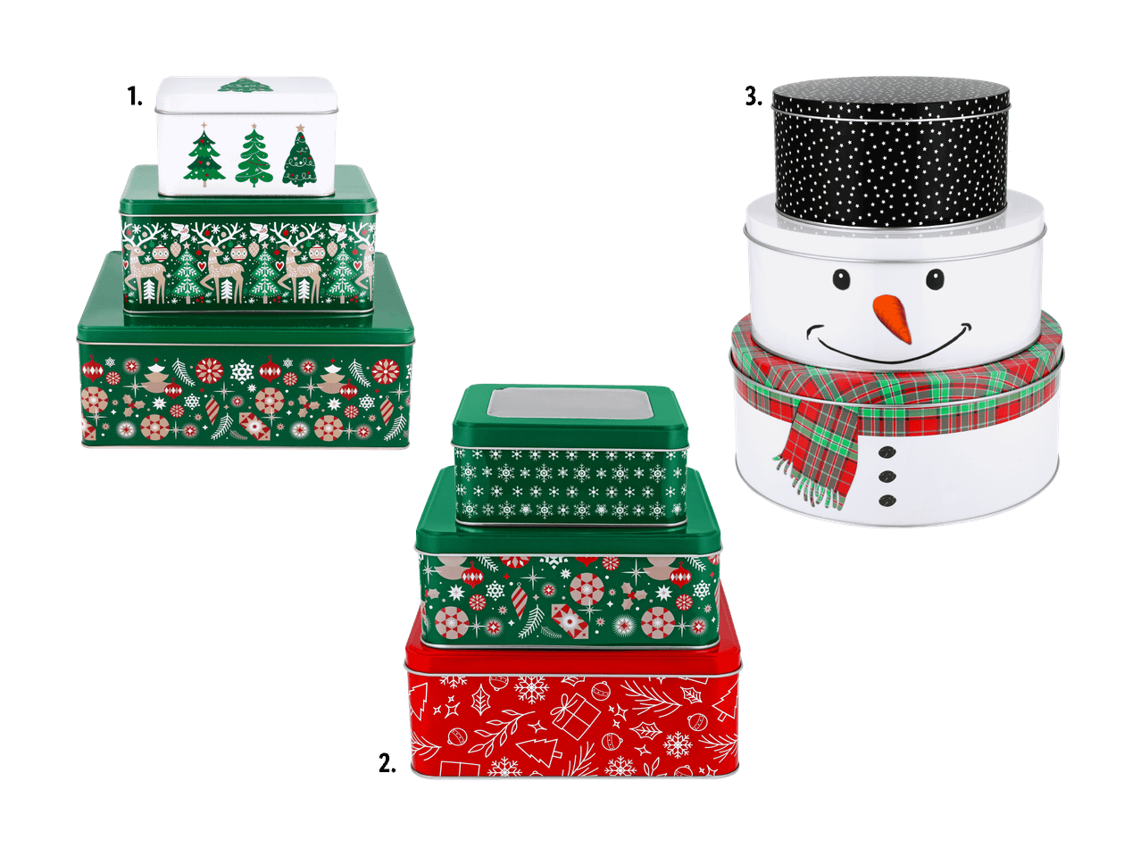 SILVERCREST Guetzlidosen-Set, 3-tlg