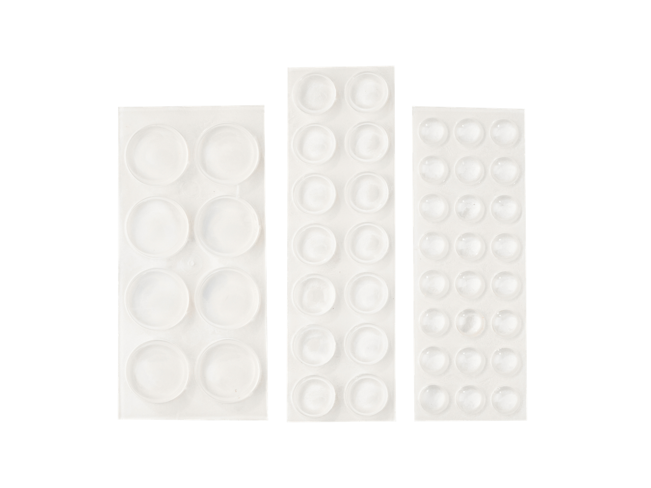 Drie stroken Parkside® glijders of stootkussens in verschillende maten.