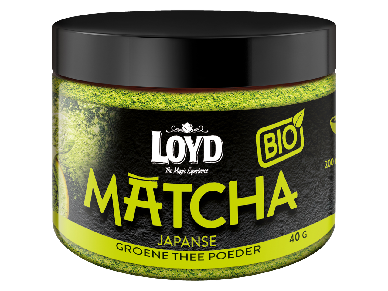 Loyd Bio Matcha: 40g pot Japans groen thee poeder.