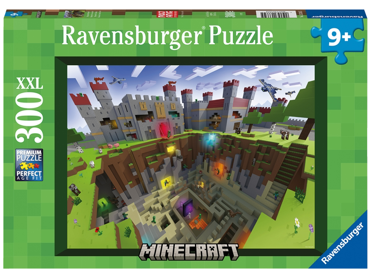 Παιδικό παζλ Ravensburger Minecraft XXL 300 τεμαχίων, για ηλικίες 9+.