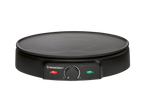 SILVERCREST® Crêpe Maker with a black non-stick cooking surface and adjustable temperature dial.