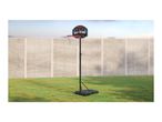Portable basketball hoop with an 'ALL-STAR' backboard on a grassy lawn.