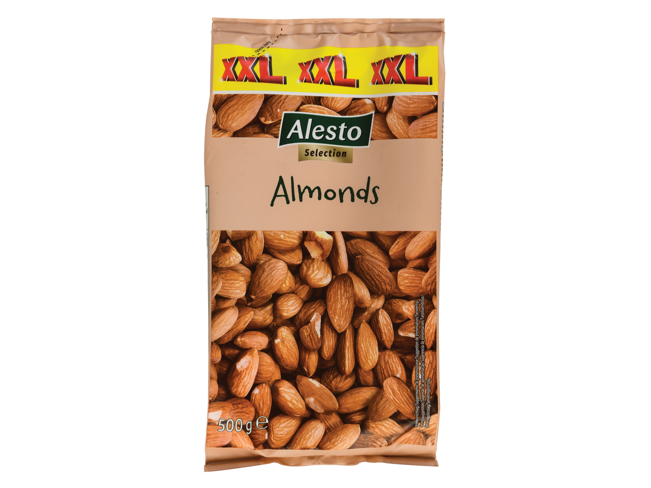 Um pacote de 500g de amêndoas Alesto Selection XXL.