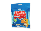 Soxo Gummibärchen Socken in einer blauen Verpackung mit einem Teddybären.