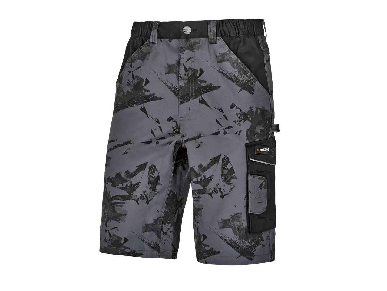 Pantaloncini da lavoro Parkside, motivo mimetico.