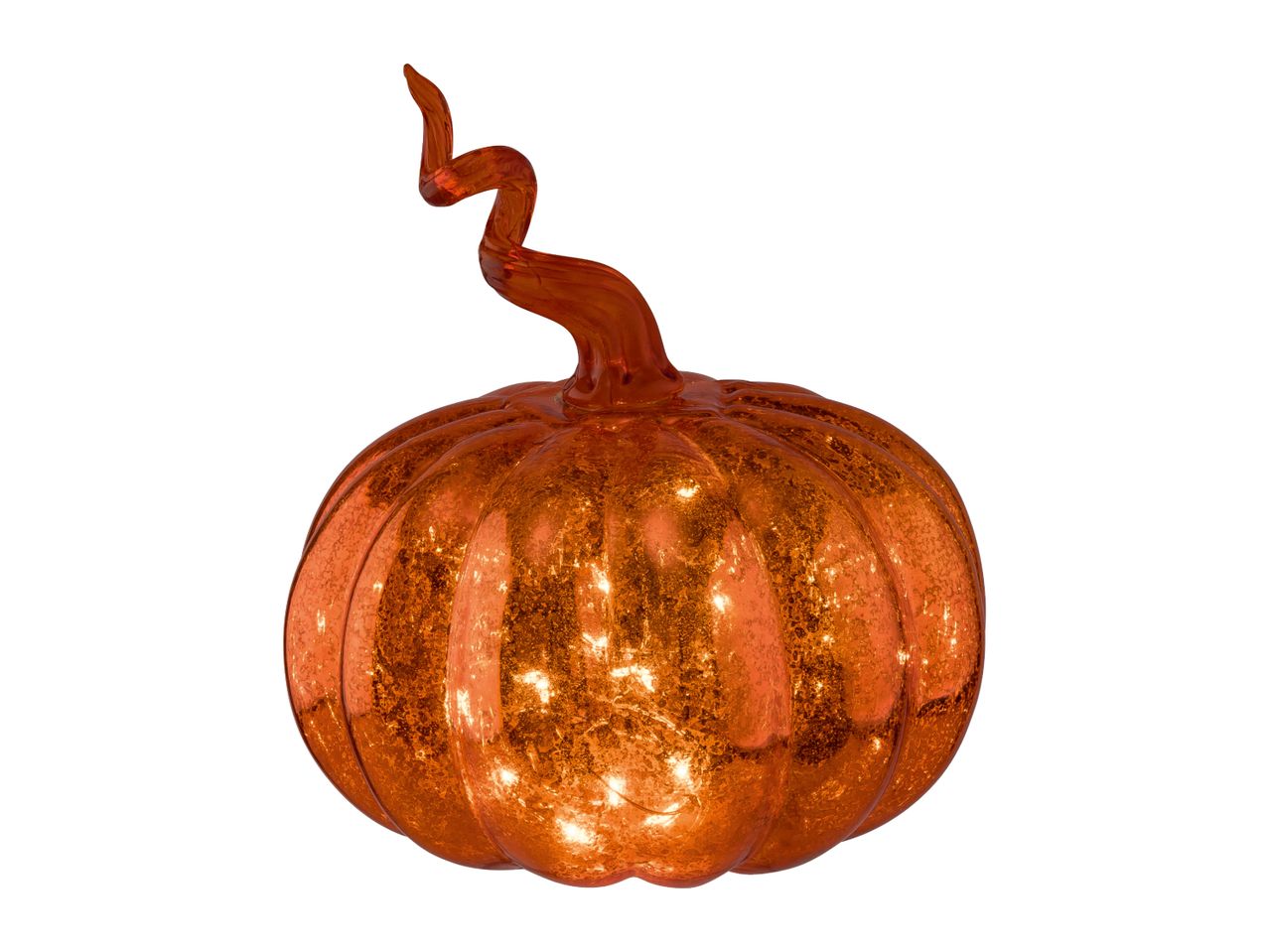 Livarno Home Light-Up Decorative Pumpkin With A Curled Stem