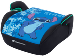 Bebeconfort Stitch booster seat with blue Stitch character and floral pattern.
