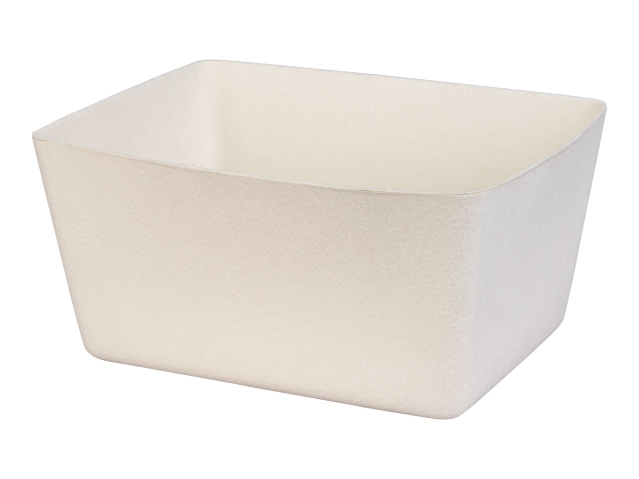 Light beige felt storage basket