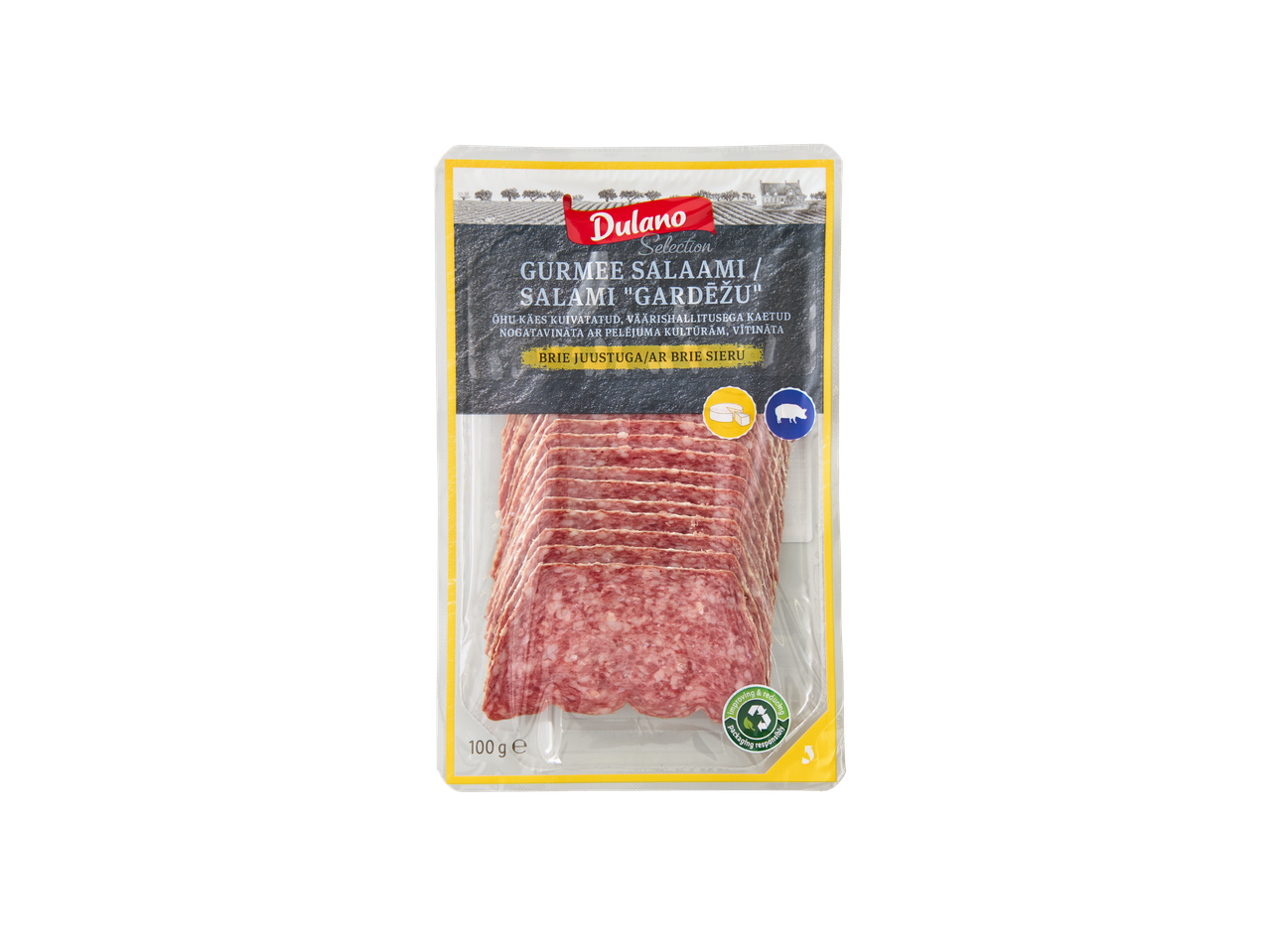 Dulano Selection gurmee salaami Brie juustuga, 100g