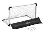 Crivit soccer goal, carrying bag, and stakes.