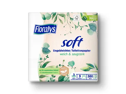 Floralys Soft Ungebleichtes Toilettenpapier