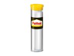 Pattex glue in a transparent tube with a yellow lid.