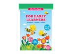 Children's activity book for early learners, featuring numbers, shapes, and letters.