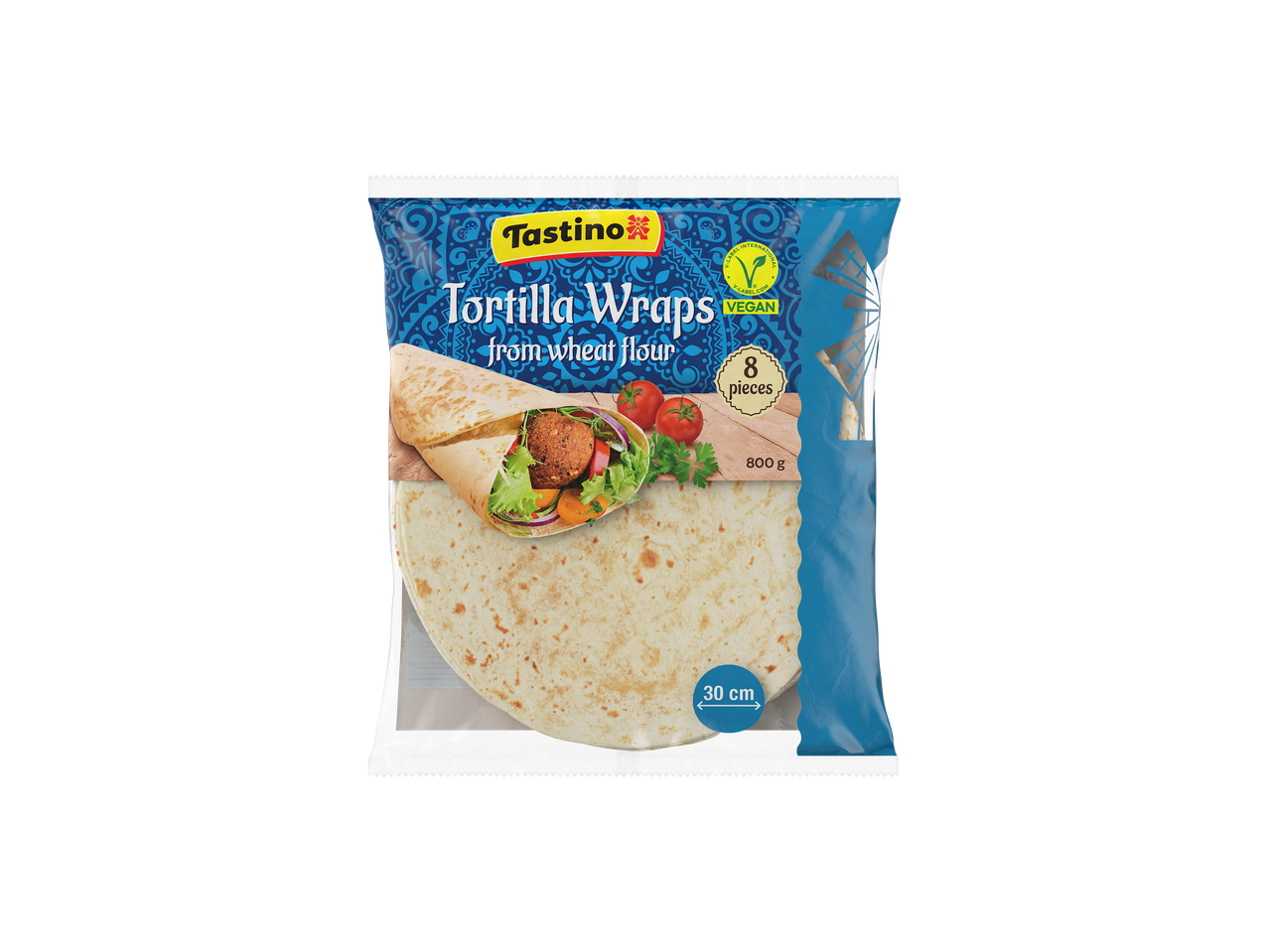 Tastino vegán búzakorpás tortilla.