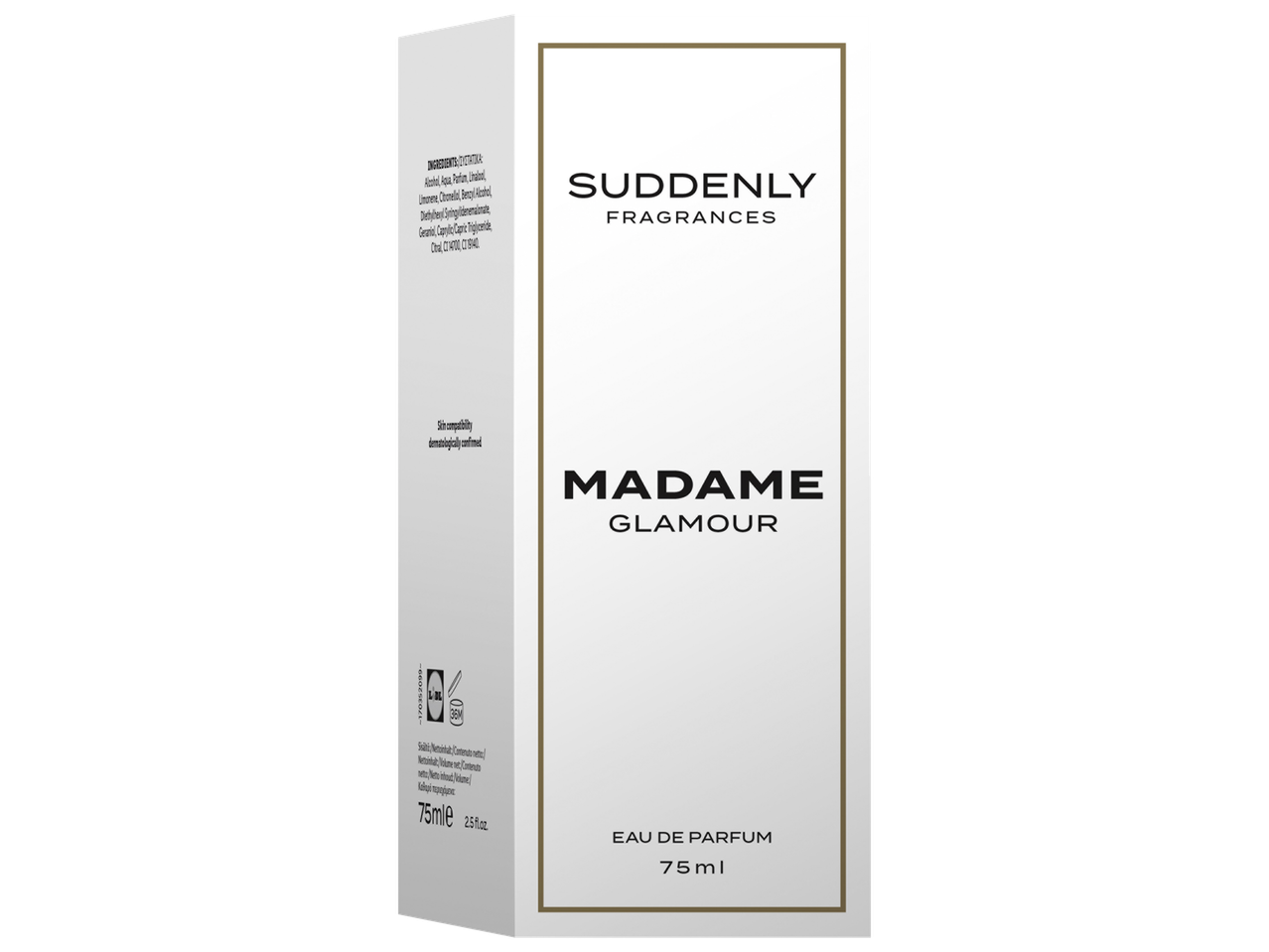 Perfume Suddenly Madame Glamour Eau de Parfum 75ml para mulher.
