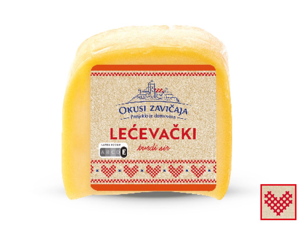 Lečevacki tvrdi sir iz linije Okus Zavičaja.