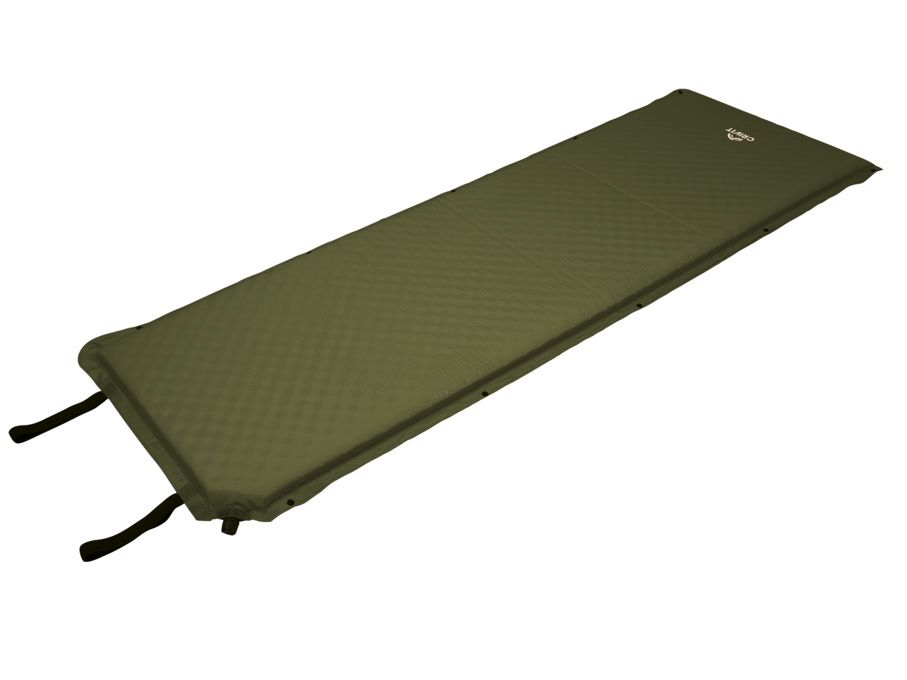 CRIVIT maslinastozelena dušek za kampovanje na naduvavanje sa teksturiranim detaljima.