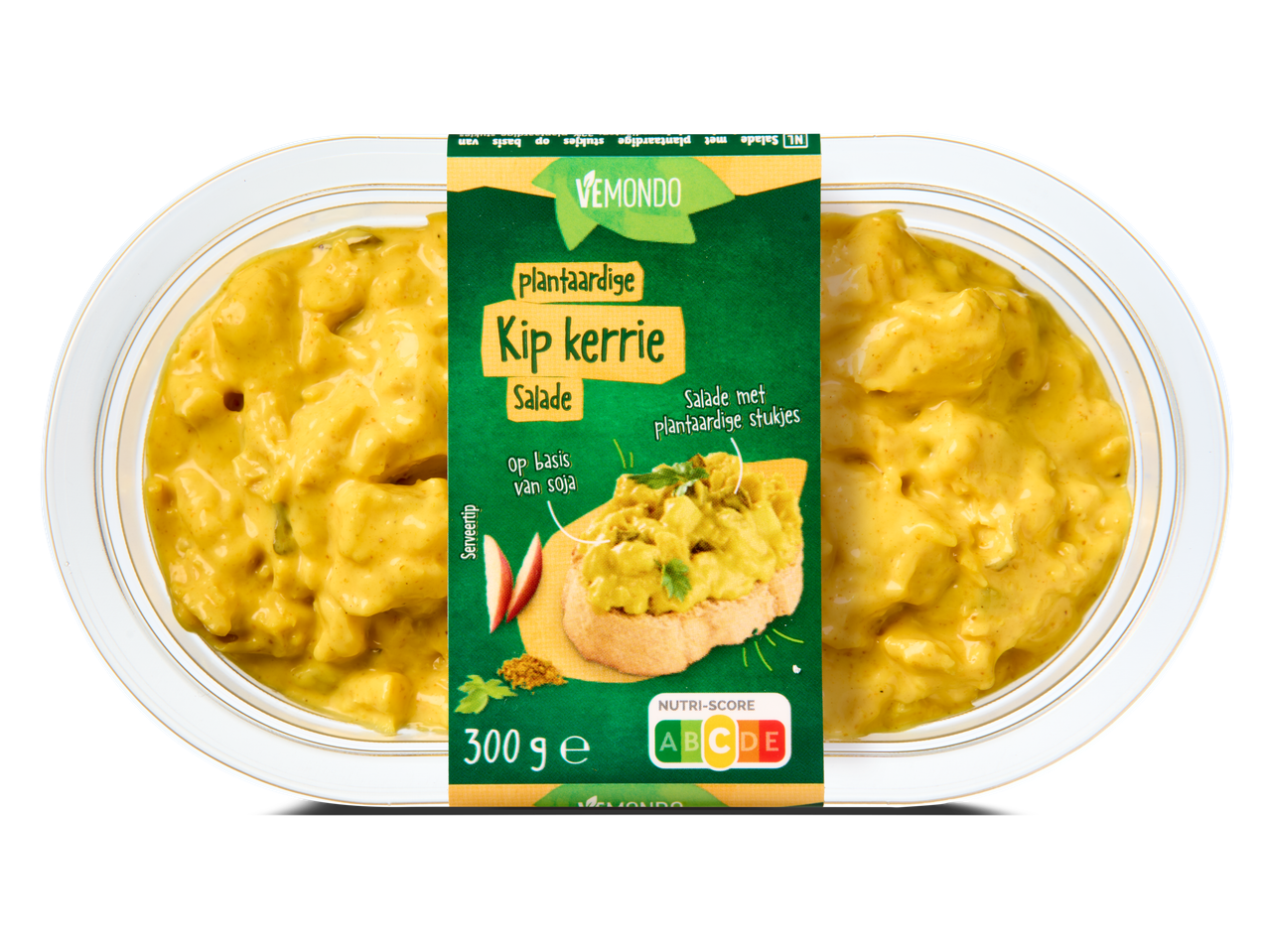Vemondo Plantaardige Kip Kerrie Salade, 300g, met Nutri-Score A.