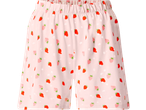 ESMARA roze pidžama šorts sa printom jagoda i belog cveća.