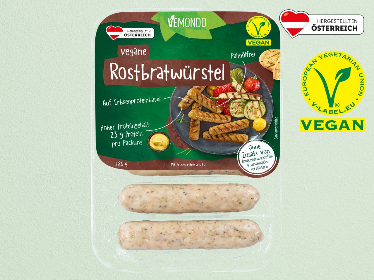 Gehe zu Vollbildansicht: Vegane Rostbratwürstel - Bild 1