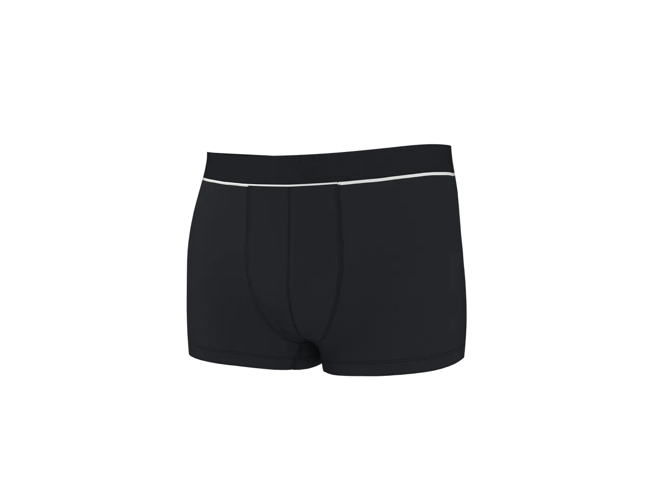Zwarte herenboxershort met witte taillebandstreep