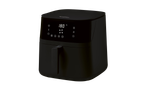 Een zwarte Silvercrest airfryer met een digitaal display.